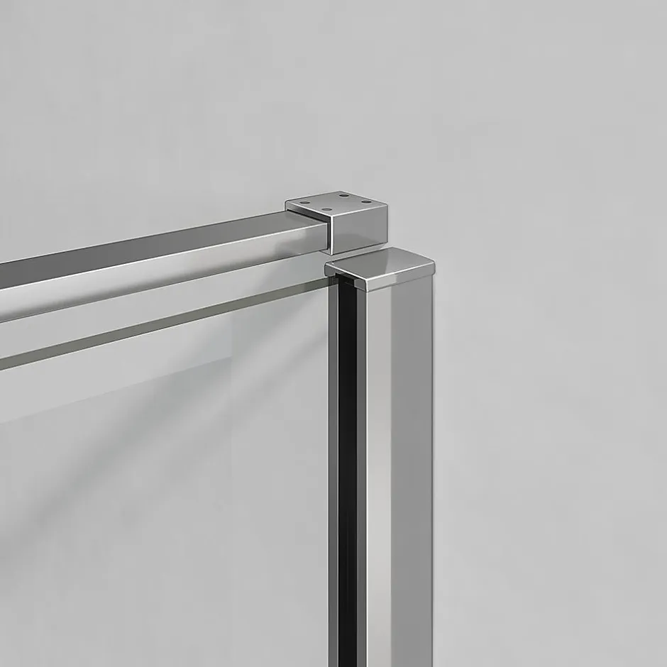 Grand Verre Cabine de douche en verre et aluminium avec porte pivotante ouvrante vers la droite 100x70x195
