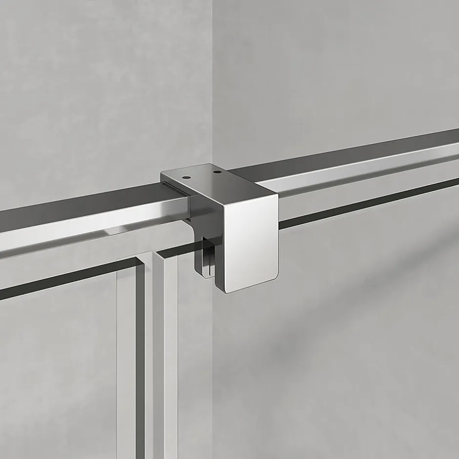 Grand Verre Cabine de douche en verre et aluminium avec porte pivotante ouvrante vers la droite 100x70x195