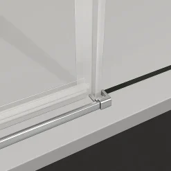 Grand Verre Cabine de douche en verre et aluminium avec porte pivotante ouvrante vers la droite 100x70x195
