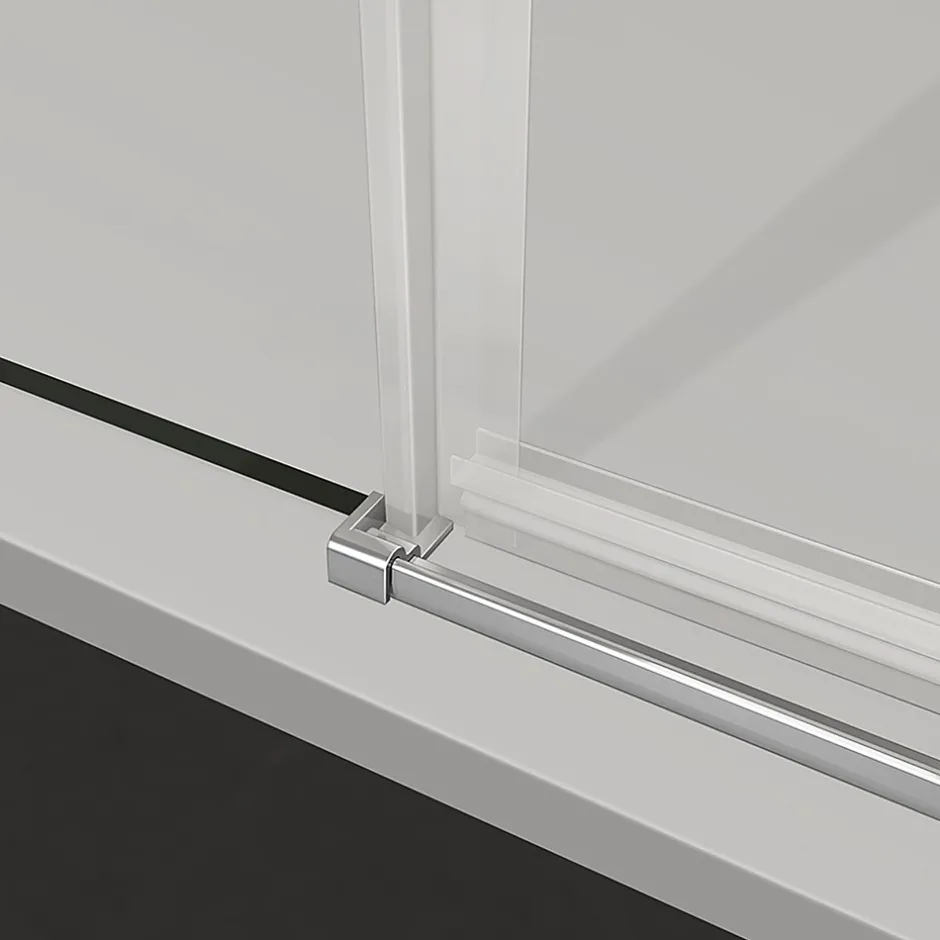 Grand Verre Cabine de douche 90x70 avec porte à charnières en verre 8mm profilés chromé aspect inox