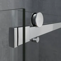 Grand Verre Cabine de douche style industriel avec porte coulissante 150 cm et paroi latérale 80 cm accessoires chromés* Cabine De Douche