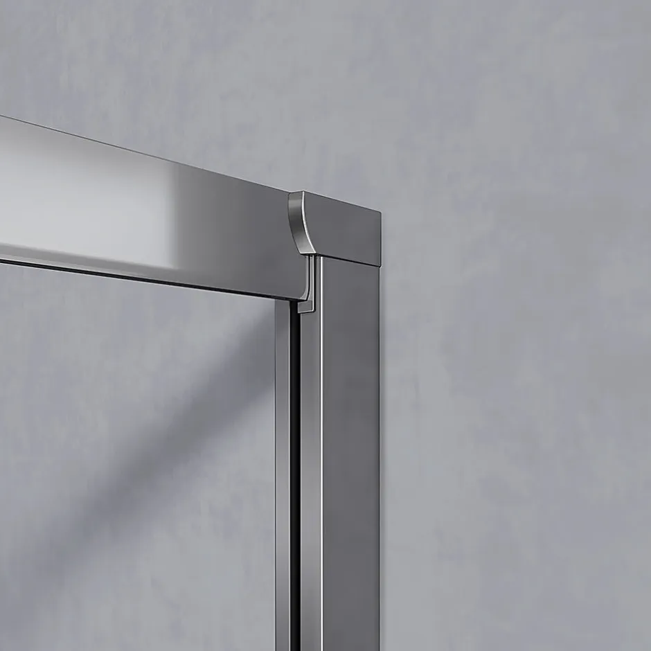 Grand Verre Cabine de douche d'angle 90x90 hauteur 185cm avec deux portes coulissantes profilés chromés* Cabine De Douche