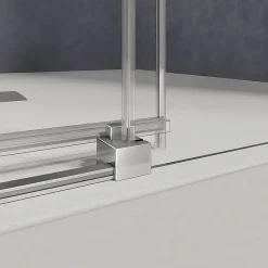 Grand Verre Cabine de douche d'angle 90x90 hauteur 185cm avec deux portes coulissantes profilés chromés* Cabine De Douche