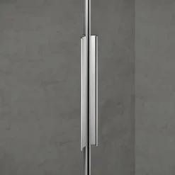 Grand Verre Porte de douche pivotante 100x190 à ouverture intérieure et extérieure profilé chromé
