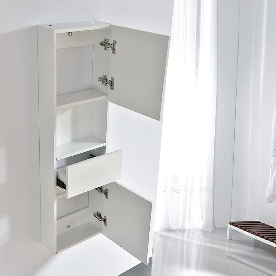 Stano Grande armoire de rangement ESSENTIEL hauteur 120 cm melamine blanc