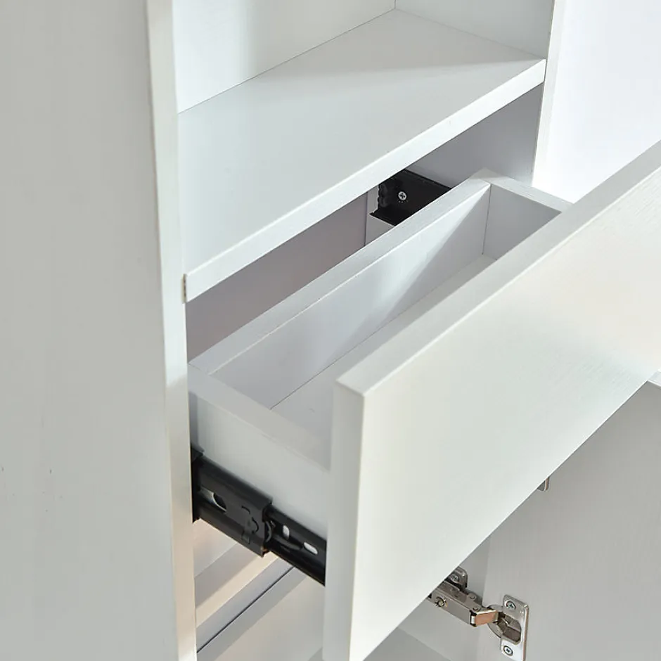 Stano Grande armoire de rangement ESSENTIEL hauteur 120 cm melamine blanc