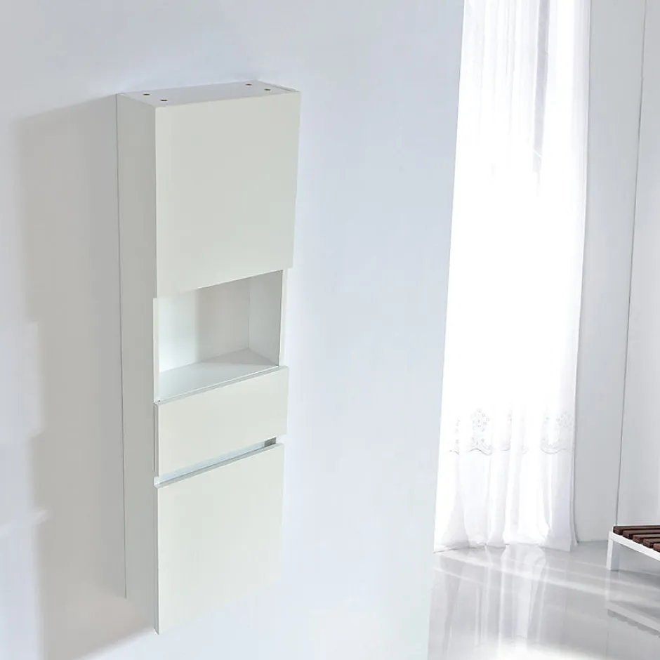 Stano Grande armoire de rangement ESSENTIEL hauteur 120 cm melamine blanc