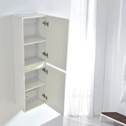 Stano Grande armoire de rangement LINEA hauteur 120 cm melamine blanc