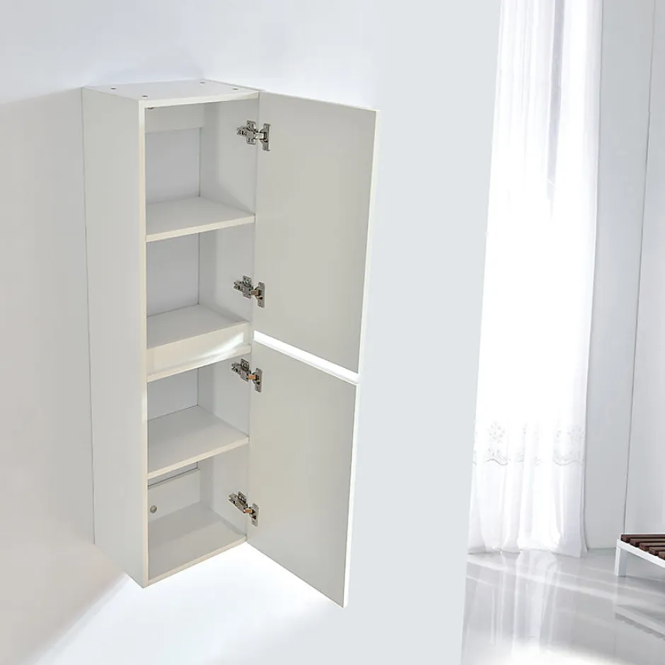 Stano Grande armoire de rangement LINEA hauteur 120 cm melamine blanc