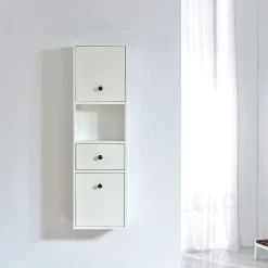 Stano Grande armoire de rangement ARMARIA finition melamine blanc 120 cm