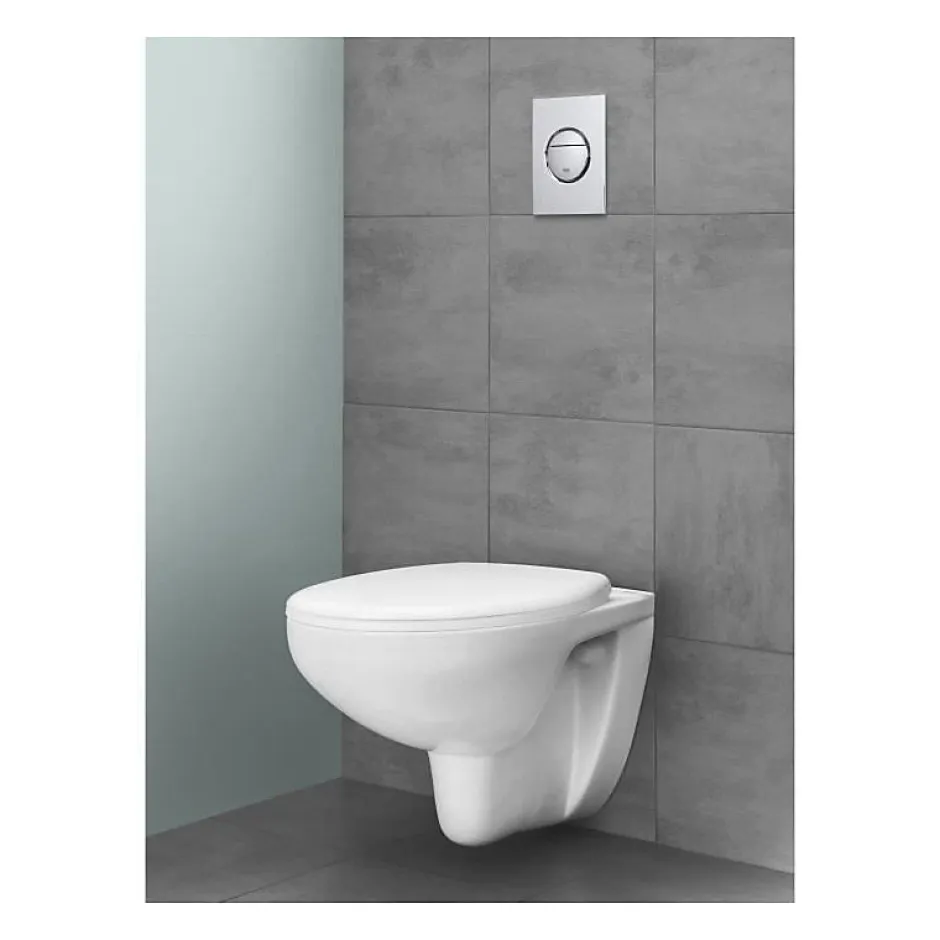 Grohe - Cuvette WC suspendue Bau Ceramic - Porcelaine vitrifiée - Rimless - Chasse 3 6 litres