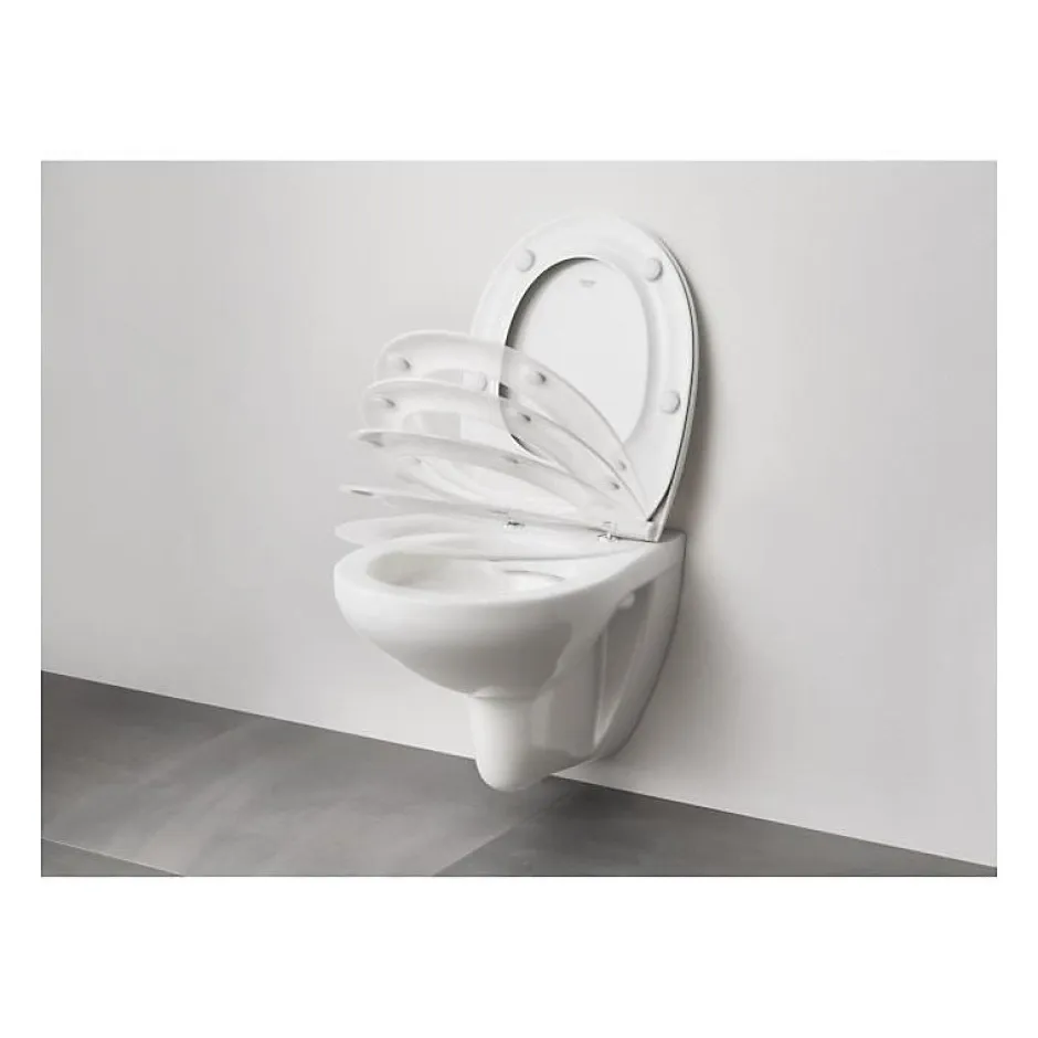 Grohe - Cuvette WC suspendue Bau Ceramic - Porcelaine vitrifiée - Rimless - Chasse 3 6 litres