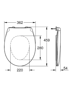 Grohe Bau Ceramic Siège WC, blanc (39492000)