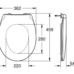 Grohe Bau céramique abattant frein de chute