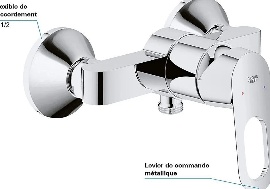 Grohe BauLoop mitigeur douche mural 23340000