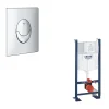 Grohe Bâti support WC Rapid SL Project avec plaque de commande Skate Air Rapide SL chromé