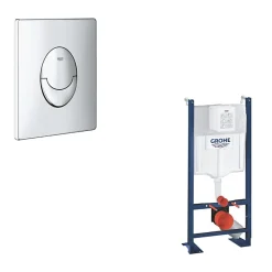 Grohe Bâti support WC Rapid SL Project avec plaque de commande Skate Air Rapide SL chromé