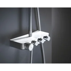 Grohe Colonne de douche avec mitigeur thermostatique Blanc Euphoria SmartControl System 310 Cube Duo 26508LS0* Colonne De Douche Thermostatique