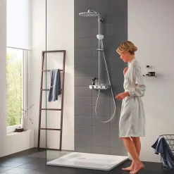 Grohe Colonne de douche avec mitigeur thermostatique Blanc Euphoria SmartControl System 310 Cube Duo 26508LS0* Colonne De Douche Thermostatique
