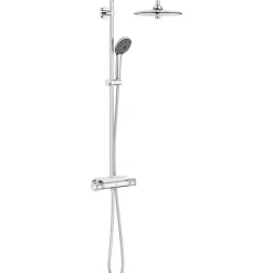 Grohe Colonne de douche mitigeur thermostatique Vitalio Joy 260, tete de douche 260mm, douchette 3 jets, chromé, 26403002* Colonne De Douche Thermostatique