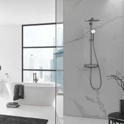 Grohe Colonne de douche XXL thermostatique Euphoria SmartControl System 310 Hard Graphite brossé 26507AL0* Colonne De Douche Thermostatique