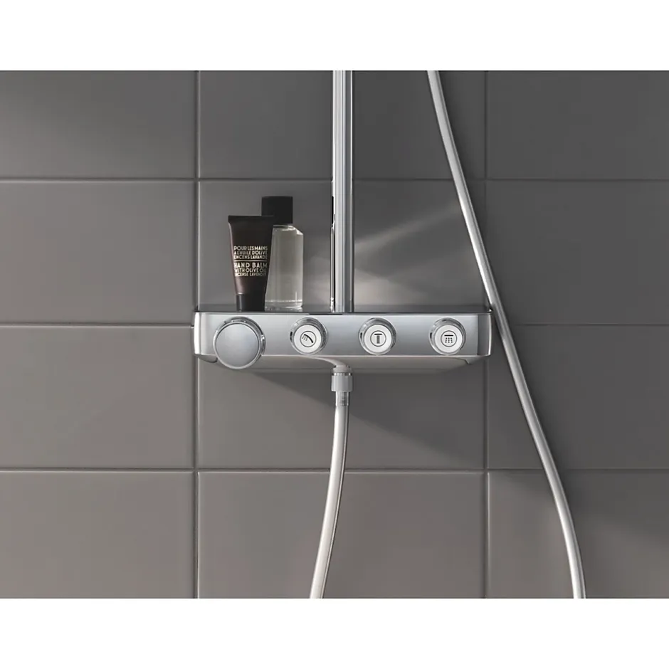 Grohe Colonne de douche XXL thermostatique Euphoria SmartControl System 310 Cube Duo chromé 26508000* Colonne De Douche Thermostatique