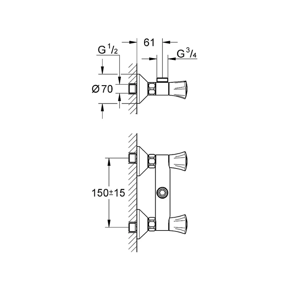Grohe Costa L mitigeur douche, chrome (G26009001)