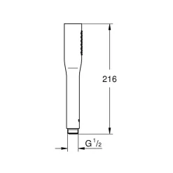 Grohe Douchette 1 jet Euphoria Cosmopolitan avec flexible* Pommeau De Douche, Flexible Et Barre De Douche