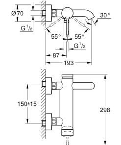 Grohe Essence Mitigeur monocommande 1/2