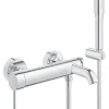 Grohe Essence Mitigeur monocommande 1/2" bain/douche + Douchette 1 jet, Chrome (G-33628001)