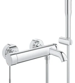 Grohe Essence Mitigeur monocommande 1/2" bain/douche + Douchette 1 jet, Chrome (G-33628001)