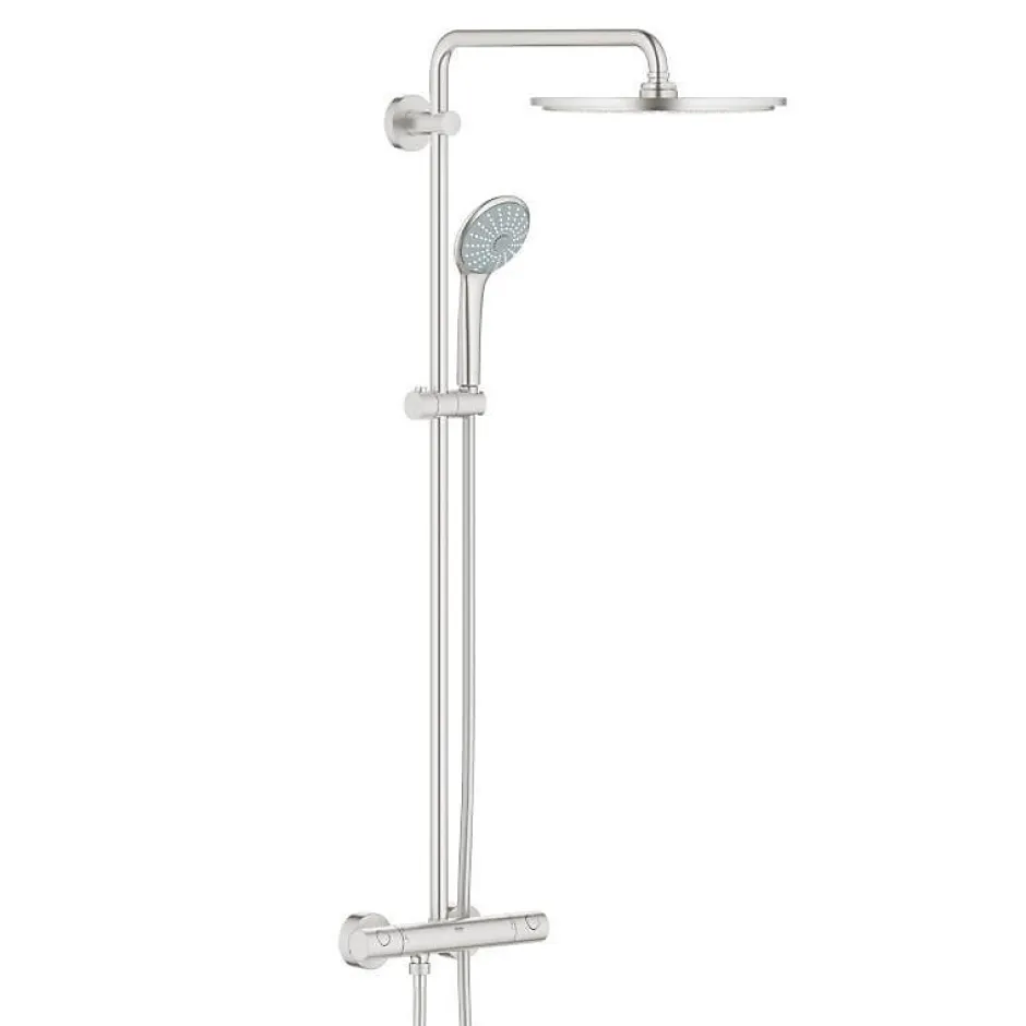 Grohe EUPHORIA SYSTEM XXL 310 - Système de douche thermostatique pour montage mural, SuperSteel (26075DC0)* Colonne De Douche Hydromassante