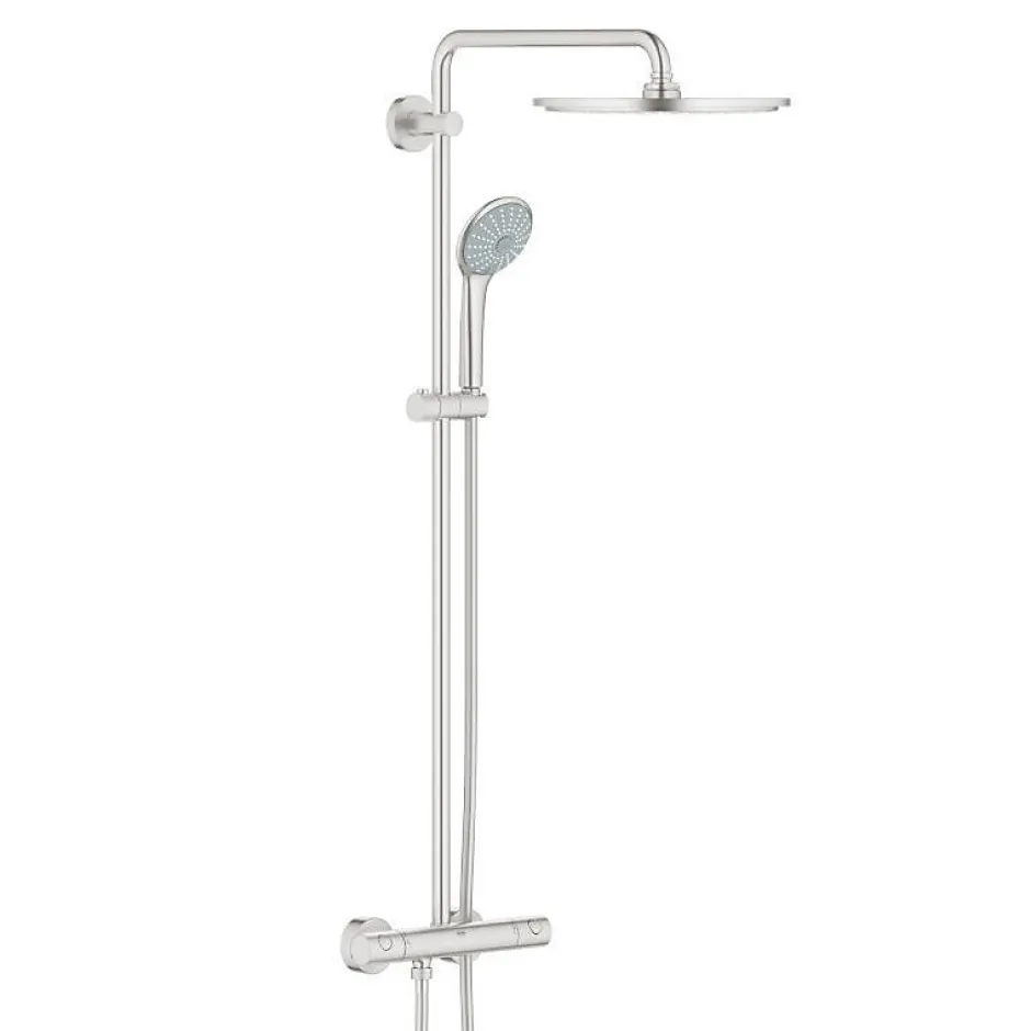 Grohe EUPHORIA SYSTEM XXL 310 - Système de douche thermostatique pour montage mural, SuperSteel (26075DC0)* Colonne De Douche Hydromassante