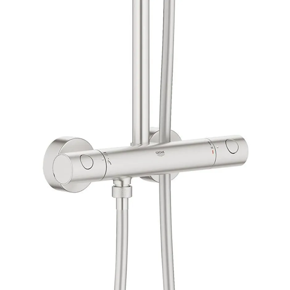 Grohe EUPHORIA SYSTEM XXL 310 - Système de douche thermostatique pour montage mural, SuperSteel (26075DC0)* Colonne De Douche Hydromassante