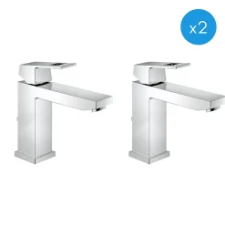 Grohe Eurocube - Lot de 2 mitigeurs monocommande 1/2" LavaboTaille M (23445000-DUO)