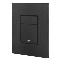 Grohe Even Plaque de commande double touche, Technologie anti-empreintes, Noir mat (38966KF0)