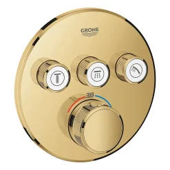 Grohe Grohtherm SmartControl façade avec mitigeur thermostatique encastré 3 sorties, or (G29121GL0)* Robinet De Douche