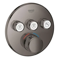 Grohe Grohtherm Smartcontrol, Thermostatique pour installation encastrée 3 sorties, Hard Graphite (29121A00)* Colonne De Douche Sans Robinetterie