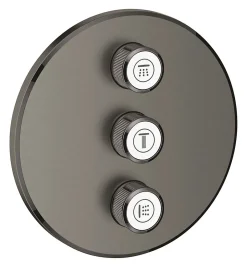 Grohe Grohtherm SmartControl Panneau de contrôle 3 sorties, Hard Graphite brossé (29122AL0)