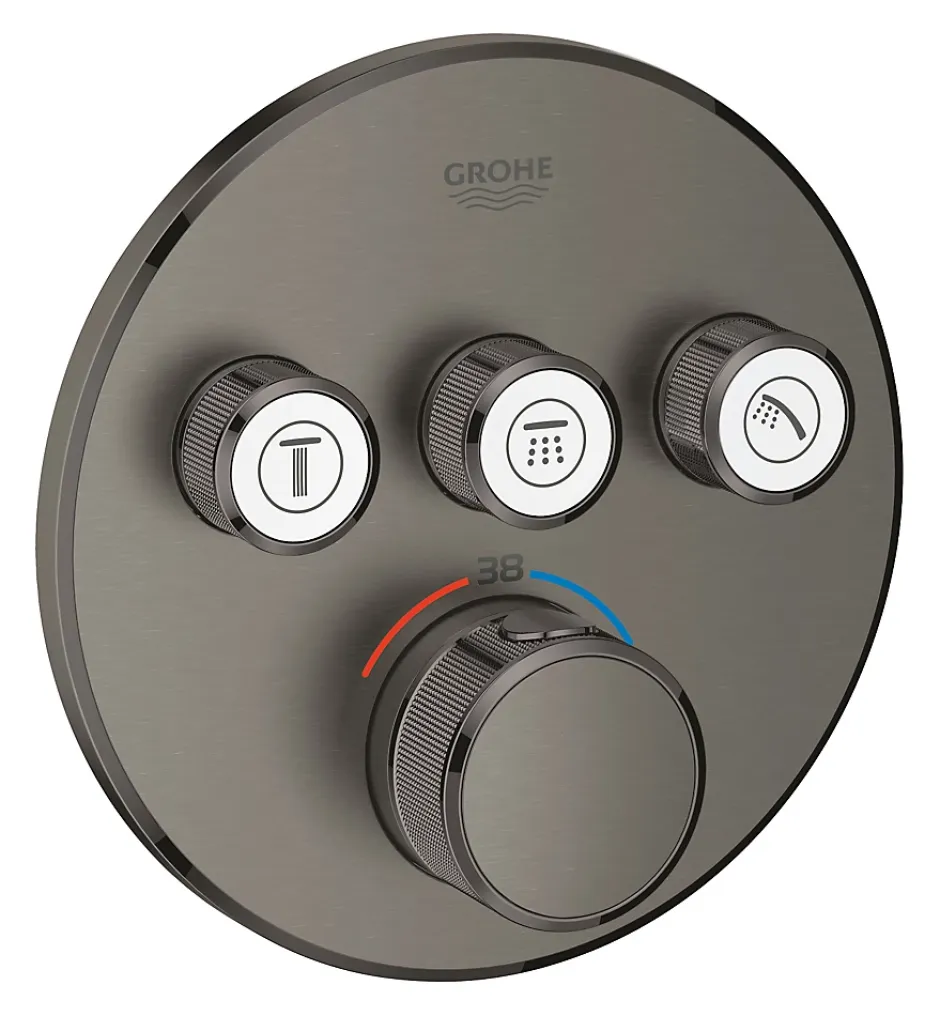 Grohe Grohtherm SmartControl Set de finition thermostatique encastrée 3 sorties (29121AL0)* Colonne De Douche Sans Robinetterie