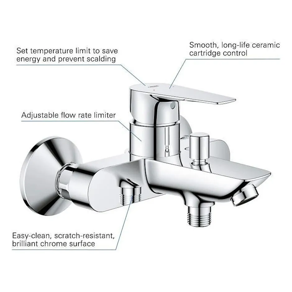 Grohe Mitigeur bain douche Start Edge Chromé
