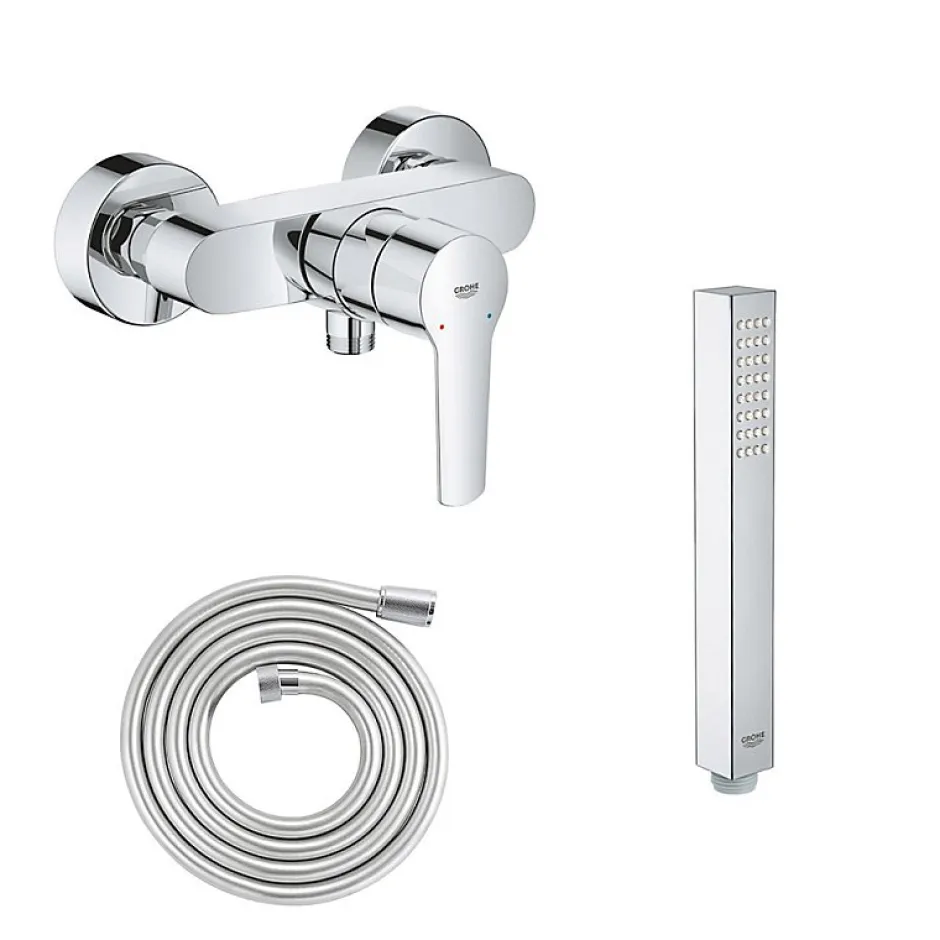 Grohe Mitigeur de douche Start 2021 monocommande avec douchette 1jet Vitalio Joy Cube et flexible 200cm