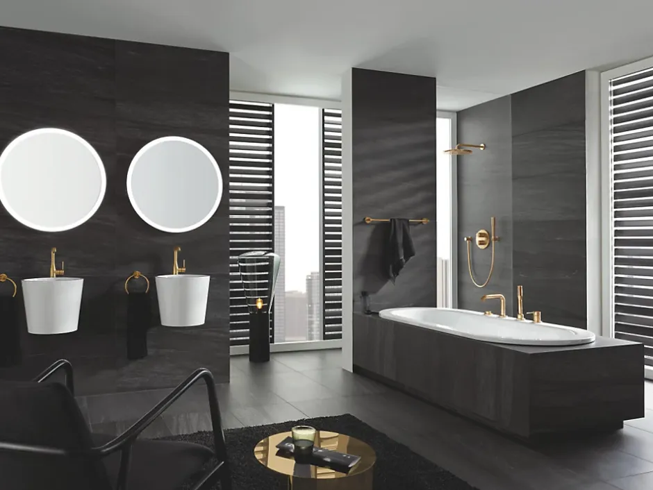 Grohe Mitigeur lavabo Essence Taille L Cool Sunrise brossé