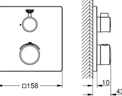Grohe Mitigeur thermostatique de douche, chromé (24078000)