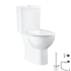 Grohe Pack WC à poser Bau Ceramic quickfix + Accessoires salle de bain Essentials Cube* Wc À Poser