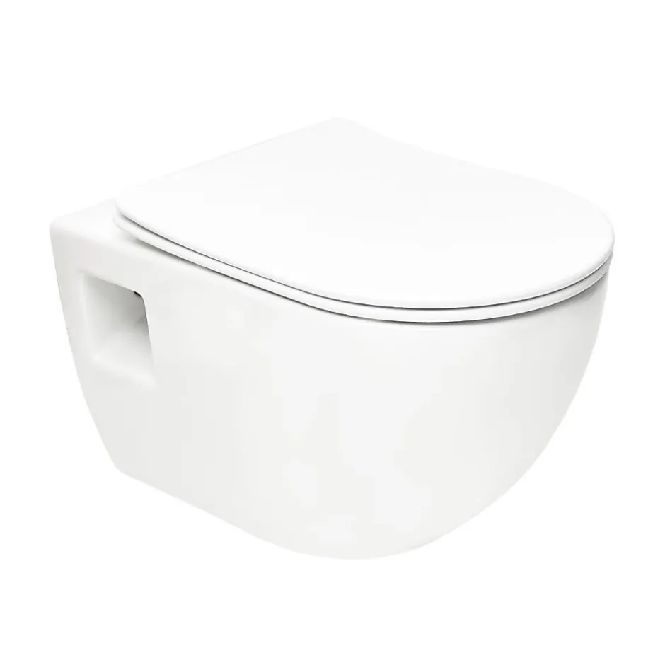 Grohe Pack WC Bâti-support Rapid SL + WC sans bride SAT + Abattant SoftClose + Plaque Noir mat (RapidSL-Project-KF0)* Wc Suspendu