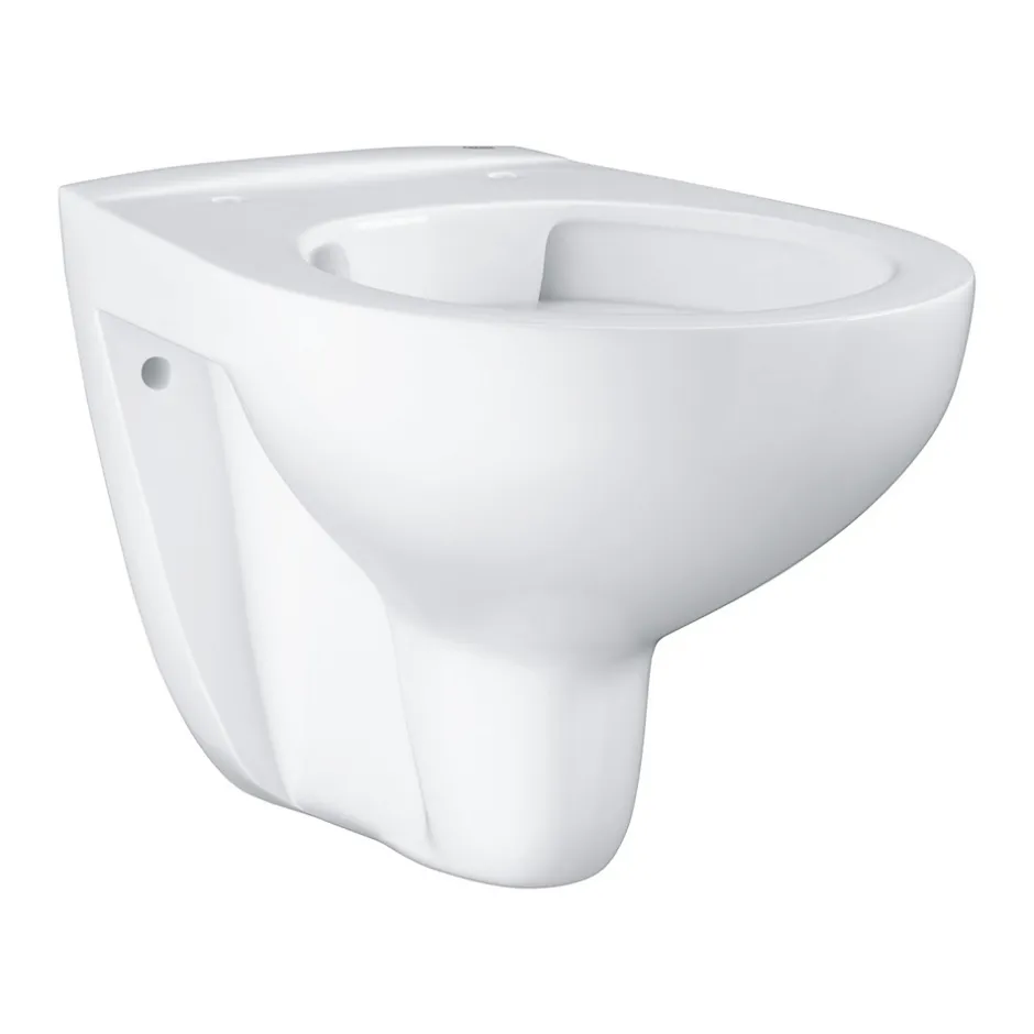 Grohe Pack WC Bâti-support Rapid SL + WC Bau Ceramic sans bride + Abattant softclose + Plaque chrome (39418000)