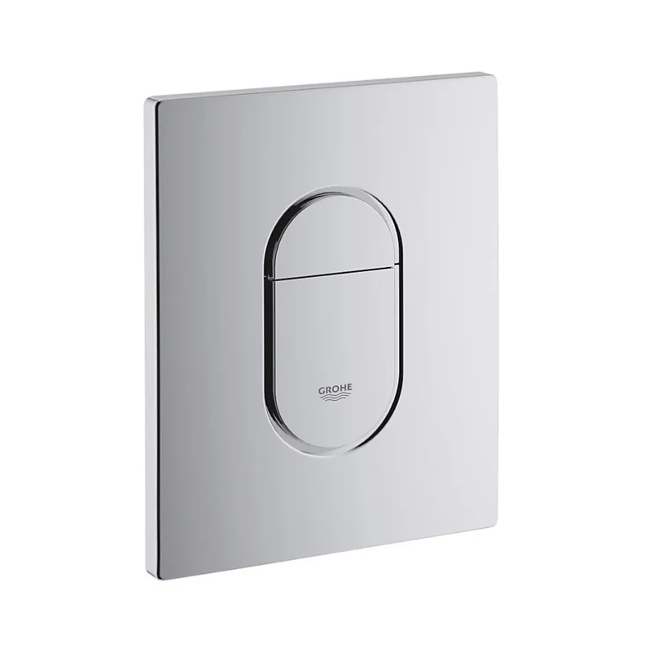 Grohe Pack WC Bâti-support Rapid SL + WC Bau Ceramic sans bride + Abattant softclose + Plaque chrome (39418000)