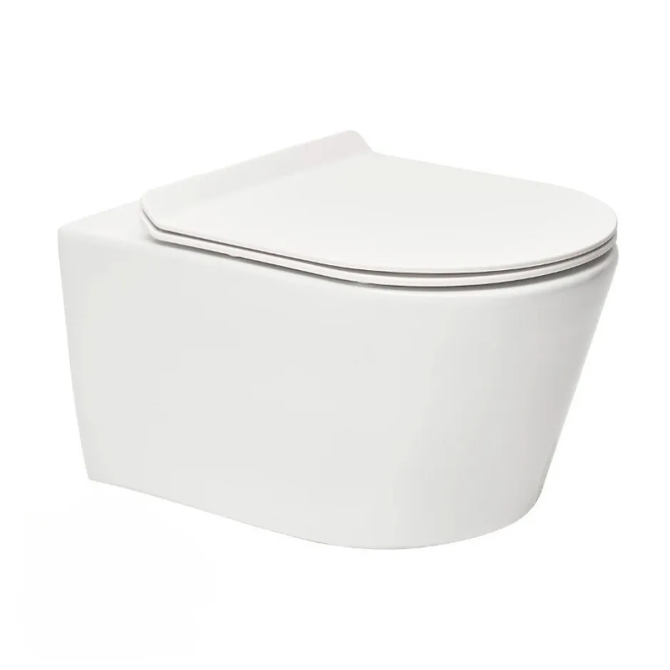 Grohe Pack WC Bâti-support Rapid SL + WC sans bride SAT Brevis + Plaque Noir mat (RapidSL082-Brevis-KF0)