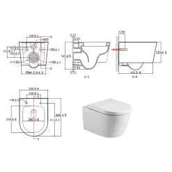 Grohe Pack WC Rapid SL + cuvette sans bride SAT, fixations cachées + plaque Skate chrome + Set habillage(RapidSL-SATrimless-sabo)* Wc Suspendu